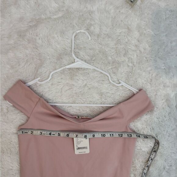 Free People Off to the Races Boatneck Bodysuit in Ballet Slipper Size XS NWT - Picture 6 of 10